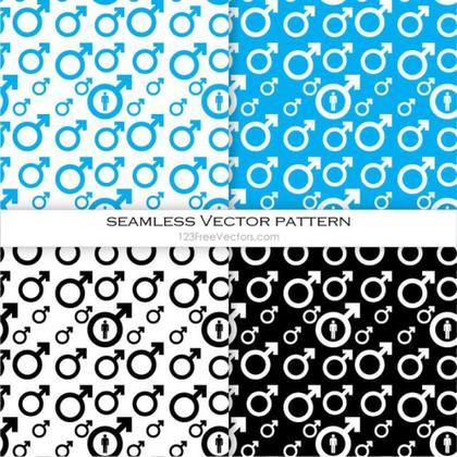 Male Symbol Seamless Pattern