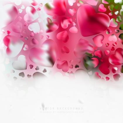 Abstract Meets Affection Pink Heart Designs