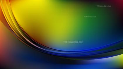 Abstract Glowing Blue Green and Yellow Wave Background