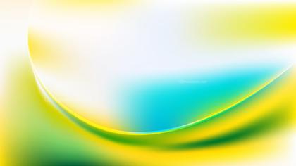 Blue Green and Yellow Abstract Wave Background Template Graphic