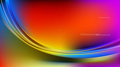 Glowing Colorful Wave Background Vector Graphic