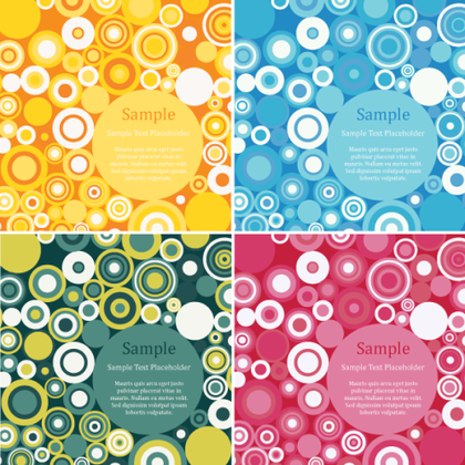 Free Retro Circles Design Vector Background