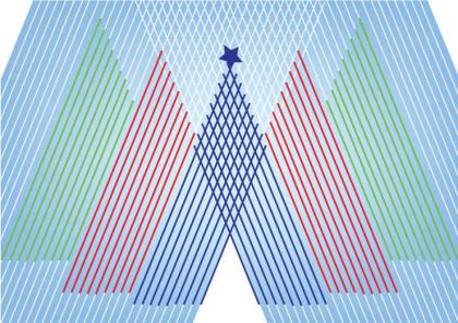 Free Vector Christmas Tree with Lines