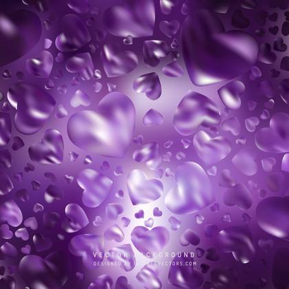 Valentines Day Purple Heart Background