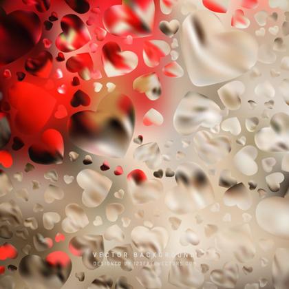 Red Beige Love Heart Background