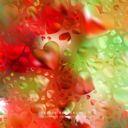 Valentines Day Red Green Heart Background