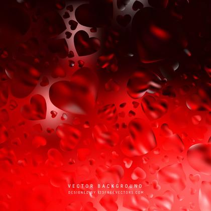 Red Black Love Heart Background