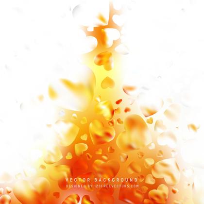 Abstract Valentines Day Red Yellow Heart Background