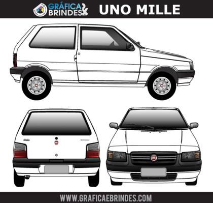 Fiat Uno Mille Vector Image