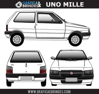 Fiat Uno Mille Vector Image