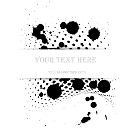 Paint Splash Halftone Vector Banner