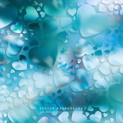 Light Turquoise Heart Background