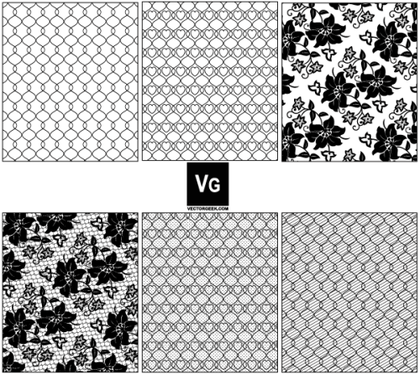 Lace and Mesh Vector Pattern Swatches