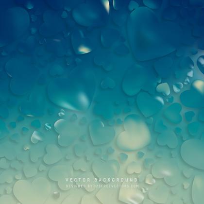 Valentines Day Dark Turquoise Heart Background