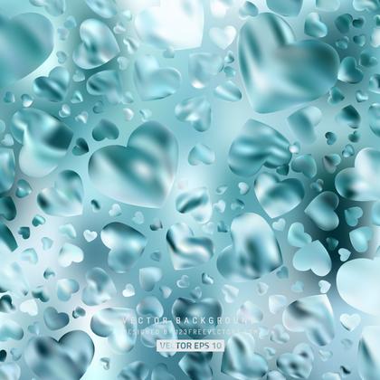 Turquoise Love Heart Background