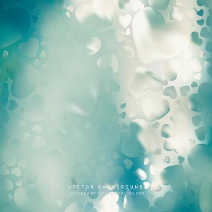Valentines Day Light Turquoise Heart Background