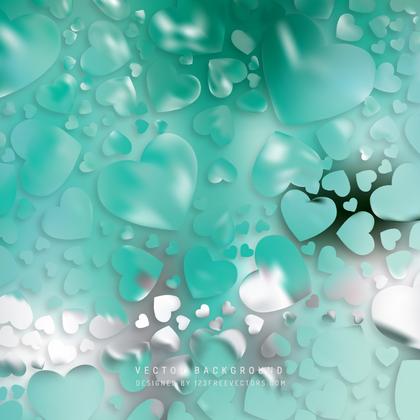 Valentines Day Turquoise Heart Background