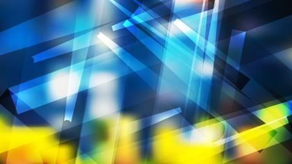 Blue Yellow and White Modern Geometric Shapes Background Vector Art