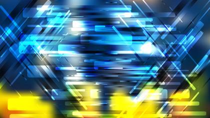 Blue Yellow and White Modern Geometric Shapes Background
