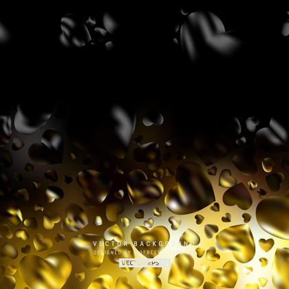 Abstract Valentines Day Red Yellow Heart Background