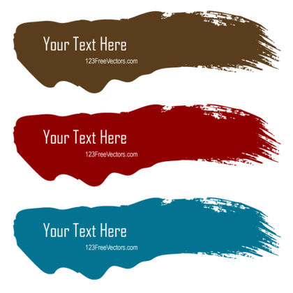 Color Brush Stroke Banners Illustrator