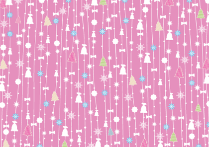 Free Christmas Pink Background Vector Illustration