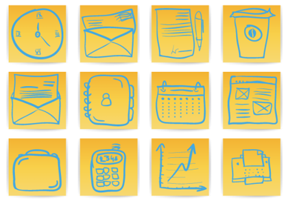 Free Office & Business Hand Drawn Icons Vector