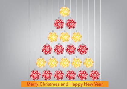 Merry Christmas and Happy New Year Vector