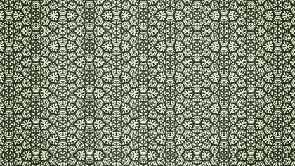 Floral Pattern in Green and White