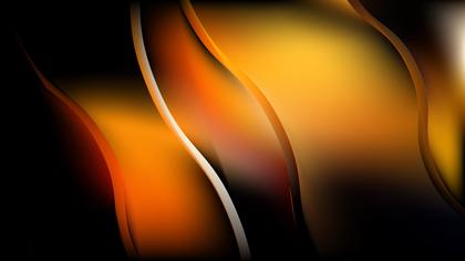 Abstract Orange and Black Waves