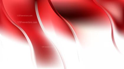 Red and White Wavy Background