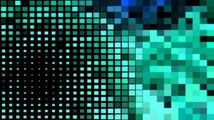 Abstract Pixelated Turquoise Squares