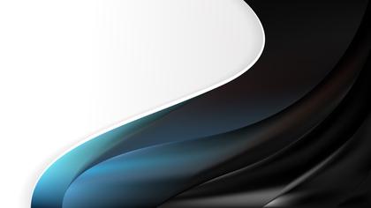 Abstract Black and Blue Wave Business Background Design Template