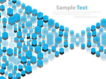 Blue Polygon Shape Background Template