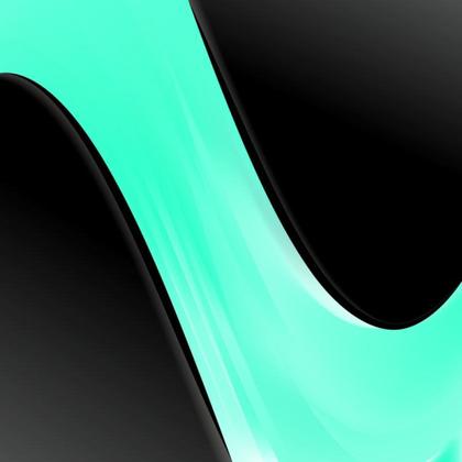 Aqua and Black Abstract