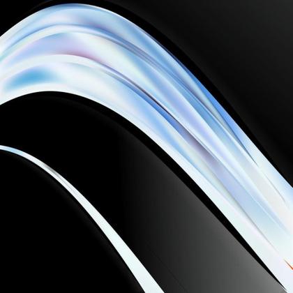 Abstract Blue and Black Curves
