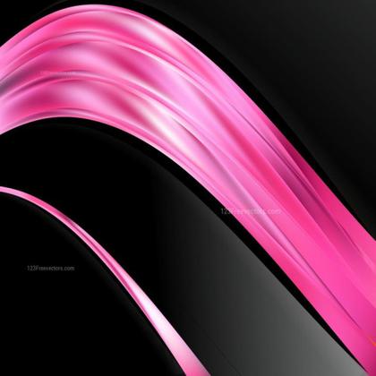 Pink and Black Abstract Waves