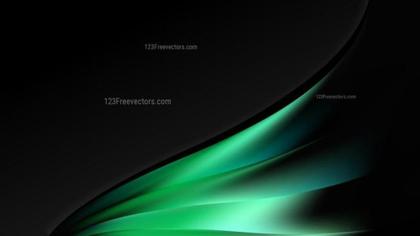 Abstract Green and Black Wave Business Background Vector Image