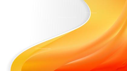 Abstract Orange Wave Business Background Design Template
