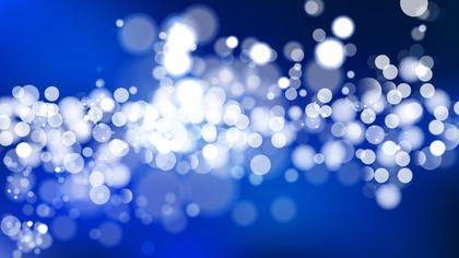 Free Download Abstract Blue and White Bokeh Lights Background