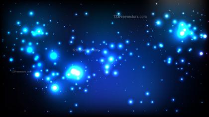 Glowing Stars on Blue Background