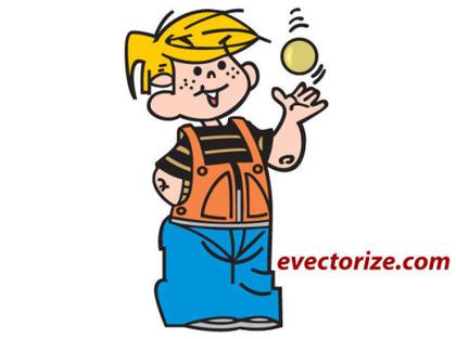 Boy Tossing Ball Cartoon Clip Art