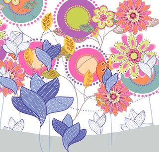 Color Floral Vector Design