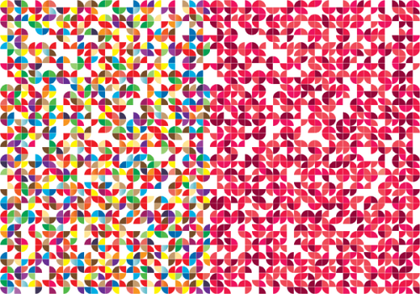 Quarter Circles Pattern Free Vector