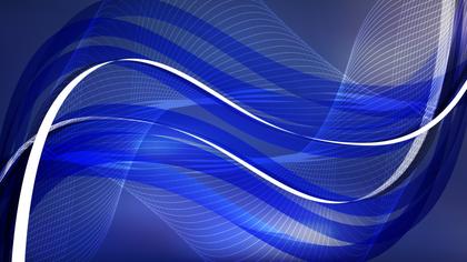 Dark Blue Wavy Lines Background
