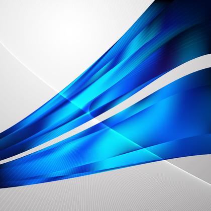 Abstract Dark Blue Wavy Lines Background Template