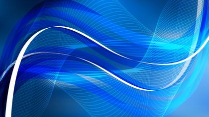Abstract Dark Blue Flowing Lines Background