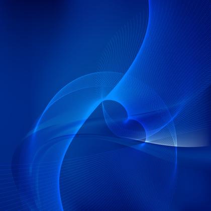 Abstract Dark Blue Wave Lines Background