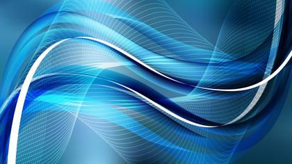 Abstract Dark Blue Wave Lines Background