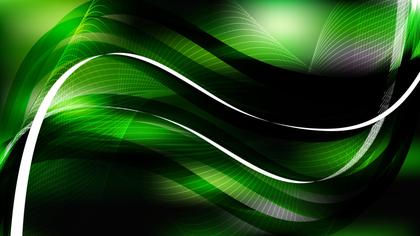 Free Download Abstract Green and Black Curved Lines Background